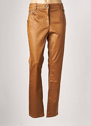 Pantalon slim broderie rivets taille normale marron DIANE LAURY femme