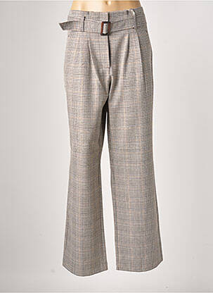 Pantalon large poches taille haute beige C'EST BEAU LA VIE femme