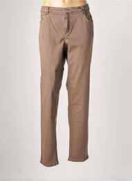 Pantalon slim broderie rivets taille normale marron STARK femme