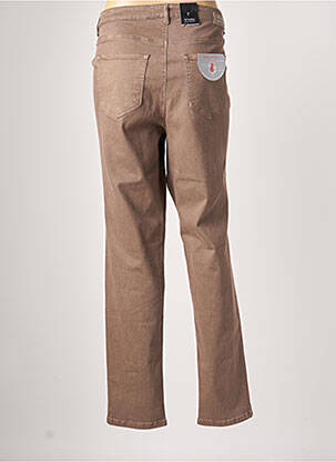Pantalon slim broderie rivets taille normale marron STARK femme