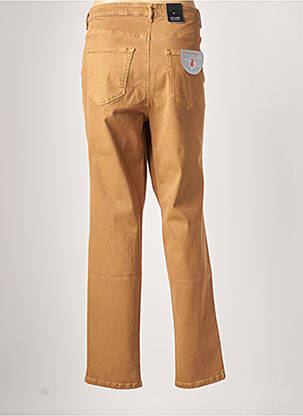 Pantalon chino fermeture zippée sous rabat boutonné taille normale marron STARK femme