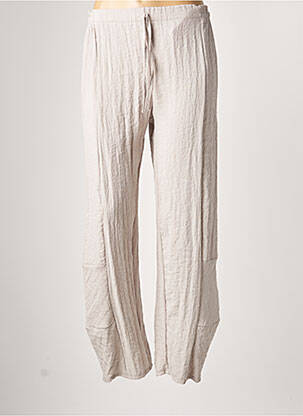 Pantalon droit taille élastique taille normale gris ONE O ONE femme