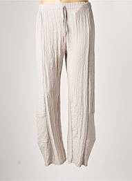 Pantalon droit taille élastique taille normale gris ONE O ONE femme