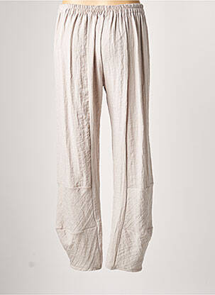 Pantalon droit taille élastique taille normale gris ONE O ONE femme
