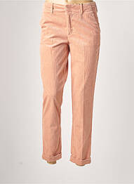Pantalon chino fermeture zippée sous rabat boutonné taille normale rose OUI femme
