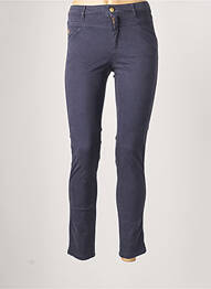 Pantalon slim broderie rivets taille normale bleu ONE STEP femme