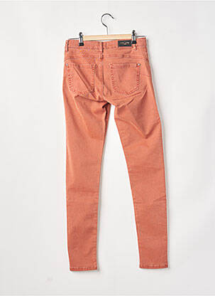 Pantalon slim broderie rivets taille normale orange ONE STEP femme