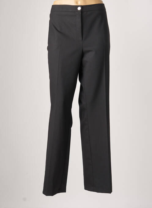 Pantalon droit fermeture zippée sous rabat boutonné taille normale noir DIANE LAURY femme