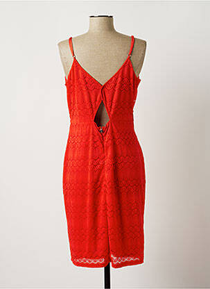 Robe mi-longue fermeture zippée au dos fines bretelles orange JUS D'ORANGE femme