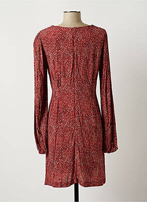 Robe mi-longue imprimé fantaisie manches longues rose CHERRY PARIS femme