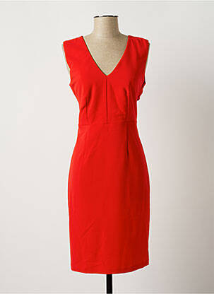 Robe mi-longue sans manche sans manche rouge LA FEE MARABOUTEE femme