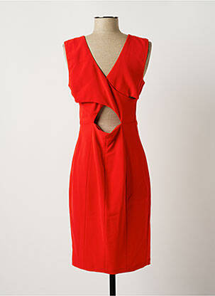 Robe mi-longue sans manche sans manche rouge LA FEE MARABOUTEE femme
