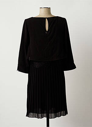 Robe mi-longue coupe fluide manches 3/4 noir @NGYSIX femme