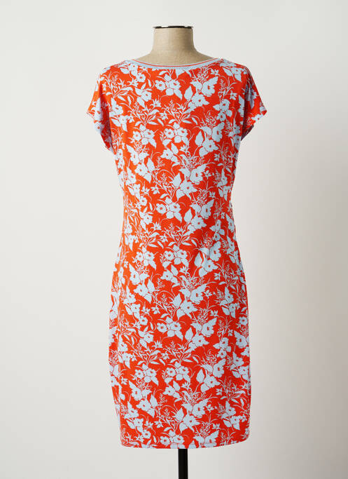 Robe mi-longue orange OUI pour femme