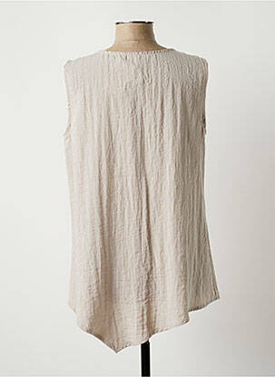 Tunique sans manche tissage froissé gris ONE O ONE femme