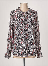 Blouse légère et transparente manches longues bleu FRANSA femme