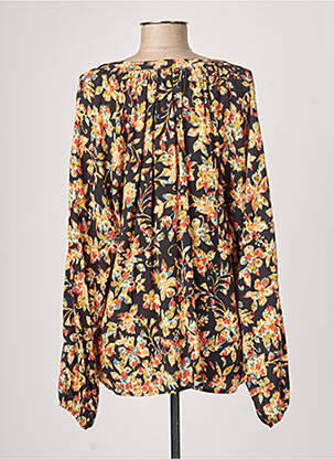 Blouse imprimé fleurs manches longues noir GEISHA femme