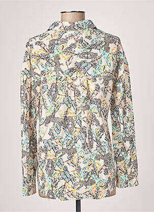 Blouse tissage popeline manches longues beige C'EST BEAU LA VIE femme