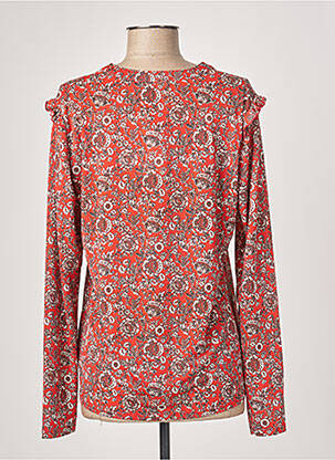 Blouse imprimé fleurs manches longues rouge DIANE LAURY femme