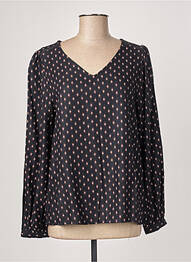 Blouse imprimé fantaisie manches longues noir C'EST BEAU LA VIE femme