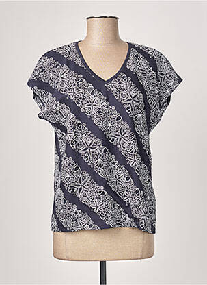 Top stretch sans manche bleu LEO & UGO femme