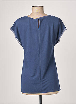Top tissage jersey manches courtes bleu KATMAI femme