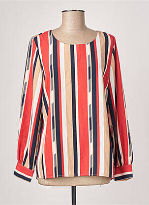 Blouse poignets boutonnés avec fente manches longues orange FRANSA femme