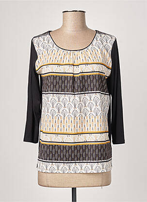 Top tissage jersey manches 3/4 noir C'EST BEAU LA VIE femme
