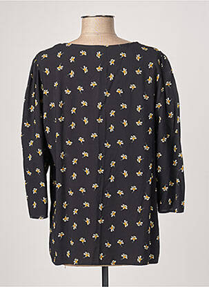 Blouse imprimé fleurs manches 3/4 noir C'EST BEAU LA VIE femme