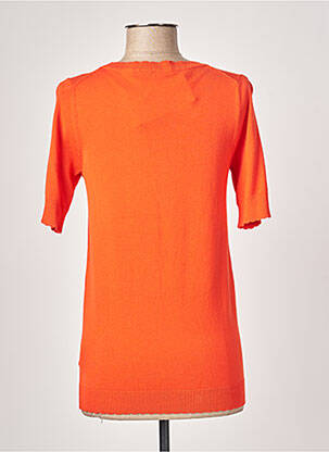 Pull stretch manches courtes orange FRANSA femme