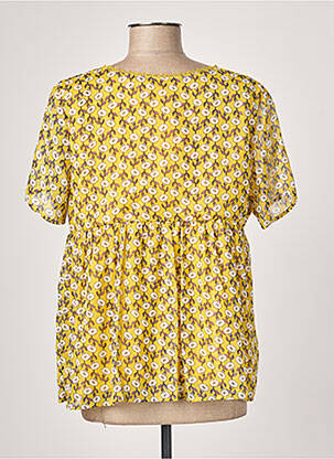 Blouse manches courtes manches courtes jaune GOA femme