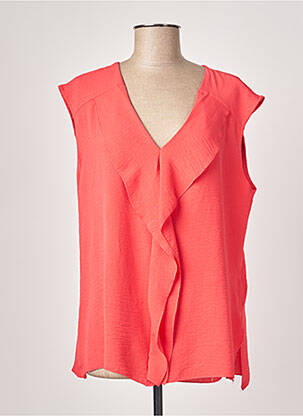 Top coupe fluide sans manche rouge SPG WOMAN femme
