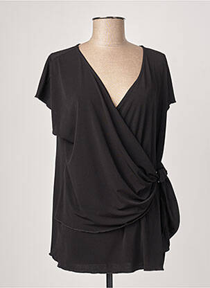 Top stretch manches courtes noir SPG WOMAN femme