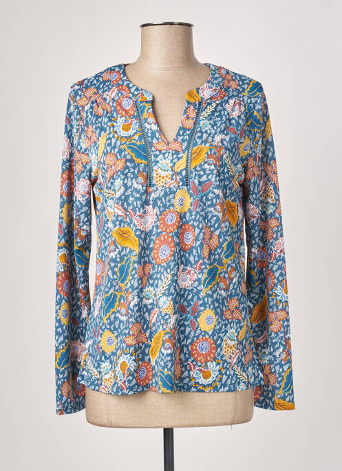 Top stretch manches longues bleu DIANE LAURY femme