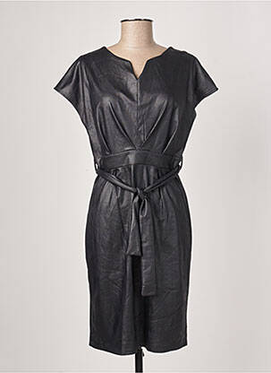 Robe mi-longue manches courtes manches courtes noir FIFILLES femme