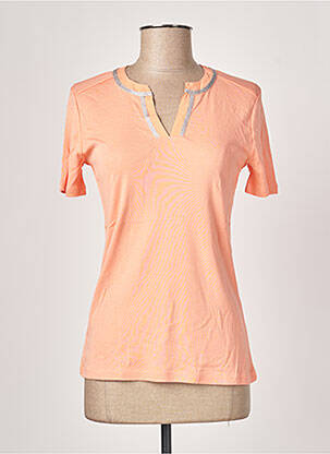 T-shirt col v manches courtes orange DIANE LAURY femme