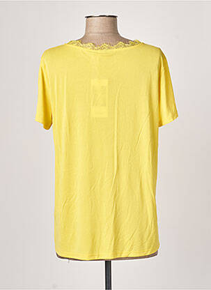 T-shirt col v manches courtes jaune FRANSA femme