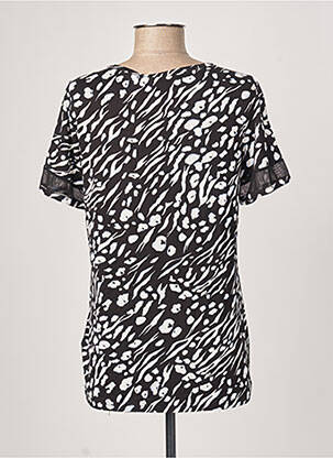 T-shirt stretch manches courtes noir FRANSA femme