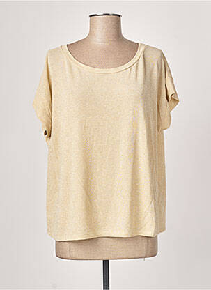 T-shirt stretch manches courtes beige PAKO LITTO femme