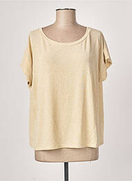 T-shirt stretch manches courtes beige PAKO LITTO femme