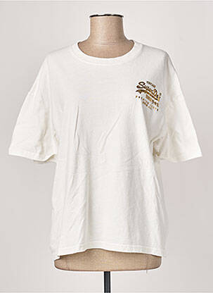 T-shirt beige SUPERDRY pour femme