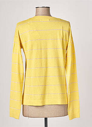 Pull coupe droite manches longues jaune KATMAI femme
