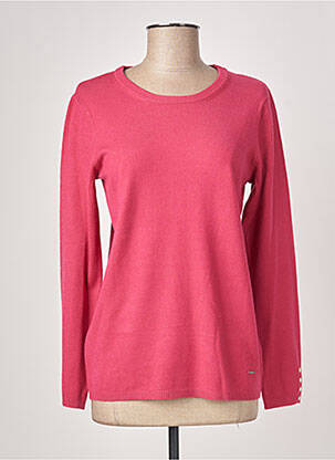 Pull col rond manches longues rose MD'M femme