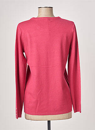 Pull col rond manches longues rose MD'M femme
