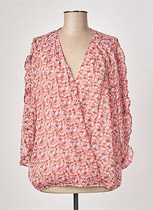 Blouse légère et transparente manches longues rose SCHOOL RAG femme