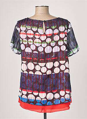 Blouse légère et transparente manches courtes bleu DIAMBRE femme
