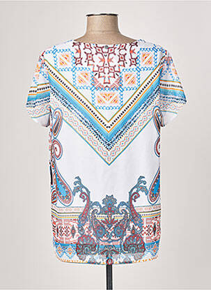 Blouse légère et transparente manches courtes blanc FRED SABATIER femme