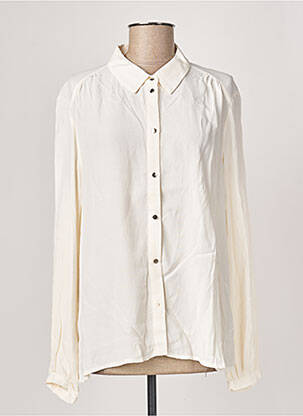 Chemisier tissage crêpe manches longues beige DIANE LAURY femme
