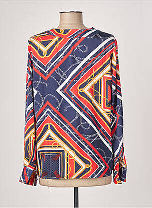 Blouse imprimé fantaisie manches longues bleu TIFFOSI femme