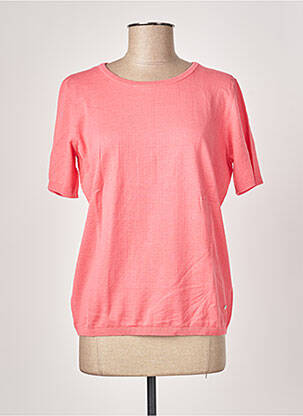 Pull col rond manches courtes rose KATMAI femme